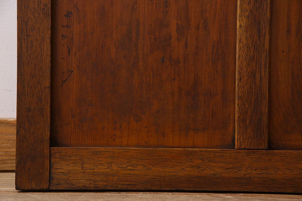 和製アンティーク　すりガラス入り!古い木のガラス戸2枚セット(2)