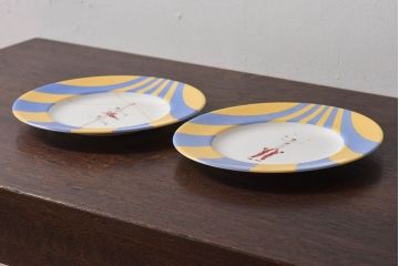 アンティーク雑貨　中古　HERMES(エルメス)　CIRCUS(サーカス)　プレート皿2枚セット