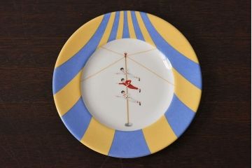 アンティーク雑貨　中古　HERMES(エルメス)　CIRCUS(サーカス)　プレート皿2枚セット
