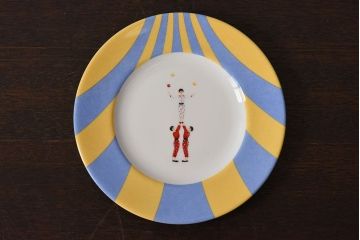 アンティーク雑貨　中古　HERMES(エルメス)　CIRCUS(サーカス)　プレート皿2枚セット