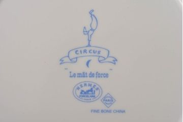 アンティーク雑貨　中古　HERMES(エルメス)　CIRCUS(サーカス)　プレート皿2枚セット
