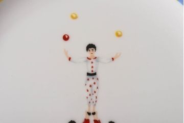 アンティーク雑貨　中古　HERMES(エルメス)　CIRCUS(サーカス)　プレート皿2枚セット