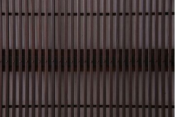 裏障子付き!クリアガラス帯の格子戸4枚セット　和製アンティーク