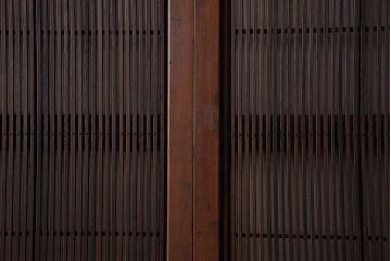 古民具・骨董　極上品　裏障子付き!上質なアンティーク万本格子戸4枚セット