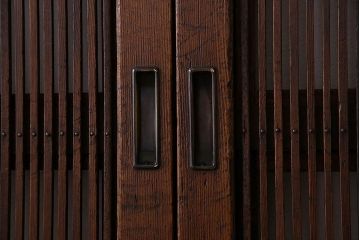 古民具・骨董　極上品　裏障子付き!上質なアンティーク万本格子戸4枚セット