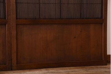 古民具・骨董　極上品　裏障子付き!上質なアンティーク万本格子戸4枚セット