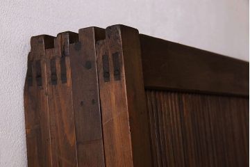 古民具・骨董　極上品　裏障子付き!上質なアンティーク万本格子戸4枚セット