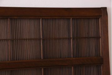 古民具・骨董　極上品　裏障子付き!上質なアンティーク万本格子戸4枚セット