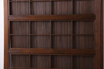古民具・骨董　極上品　裏障子付き!上質なアンティーク万本格子戸4枚セット