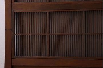 古民具・骨董　極上品　裏障子付き!上質なアンティーク万本格子戸4枚セット