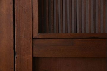 古民具・骨董　極上品　裏障子付き!上質なアンティーク万本格子戸4枚セット
