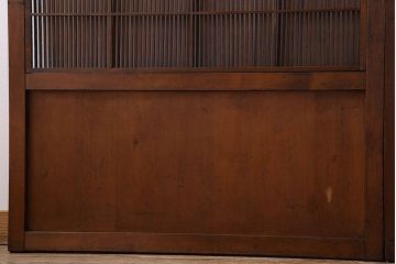 古民具・骨董　極上品　裏障子付き!上質なアンティーク万本格子戸4枚セット