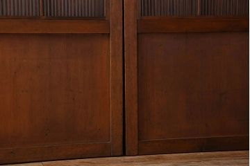 古民具・骨董　極上品　裏障子付き!上質なアンティーク万本格子戸4枚セット