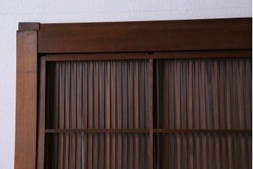 古民具・骨董　極上品　裏障子付き!上質なアンティーク万本格子戸4枚セット