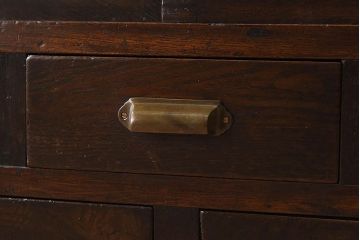 レトロ家具　昭和レトロ　ダイヤガラス!アンティーク収納棚(本箱)(2)