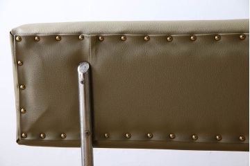 レトロ家具　ビンテージ　1970年　レトロなアイアンレッグベンチソファ(2)