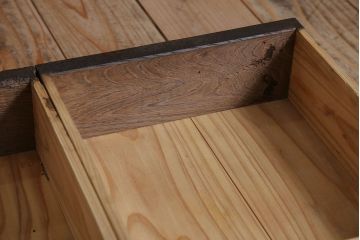 アンティーク家具　色ガラス入り!おしゃれなデザインのアンティーク本箱(ブックケース)　和製アンティーク