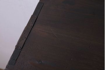 アンティーク家具　丸金具付き　和製アンティーク　前面欅材製の帳場箪笥