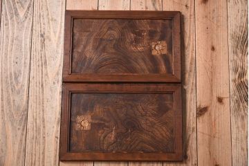 アンティーク家具　和モダン　欅玉杢材　漆塗り　古い衣装箪笥ローボード(2)