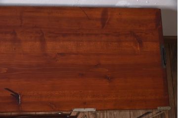 アンティーク家具　和モダン　欅玉杢材　漆塗り　古い衣装箪笥ローボード(2)