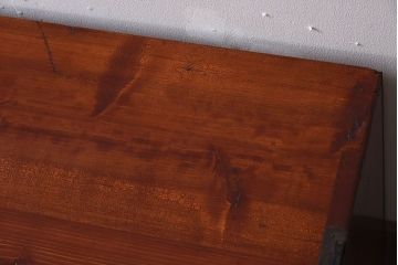 アンティーク家具　和モダン　欅玉杢材　漆塗り　古い衣装箪笥ローボード(2)