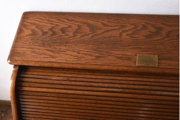 アンティーク家具　英国アンティーク!上質なロールトップデスク(ライティングビューロー、机、在宅ワーク、在宅用)