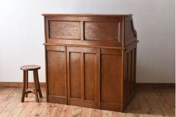 アンティーク家具　英国アンティーク!上質なロールトップデスク(ライティングビューロー、机、在宅ワーク、在宅用)