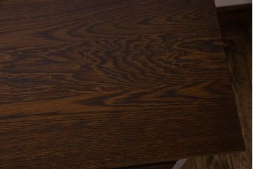 アンティーク家具　天板ナラ材　アンティーク 古い木製のくすんだ水色ペイント片袖机