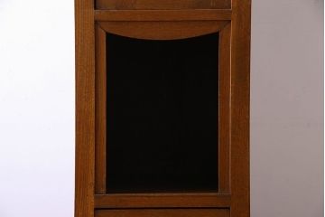 アンティーク家具　オーク材　英国アンティーク　縦型キャビネット(1)