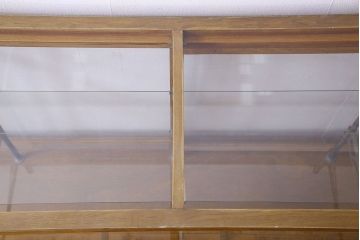 アンティーク家具　脚付き!シンプルなアンティークガラスケース(ショーケース)(2)