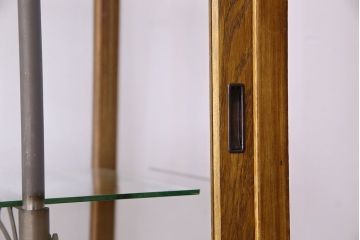 アンティーク家具　脚付き!シンプルなアンティークガラスケース(ショーケース)(2)