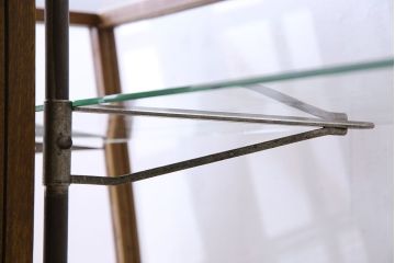 アンティーク家具　脚付き!シンプルなアンティークガラスケース(ショーケース)(2)