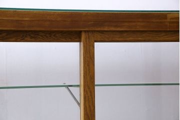 アンティーク家具　脚付き!シンプルなアンティークガラスケース(ショーケース)(2)