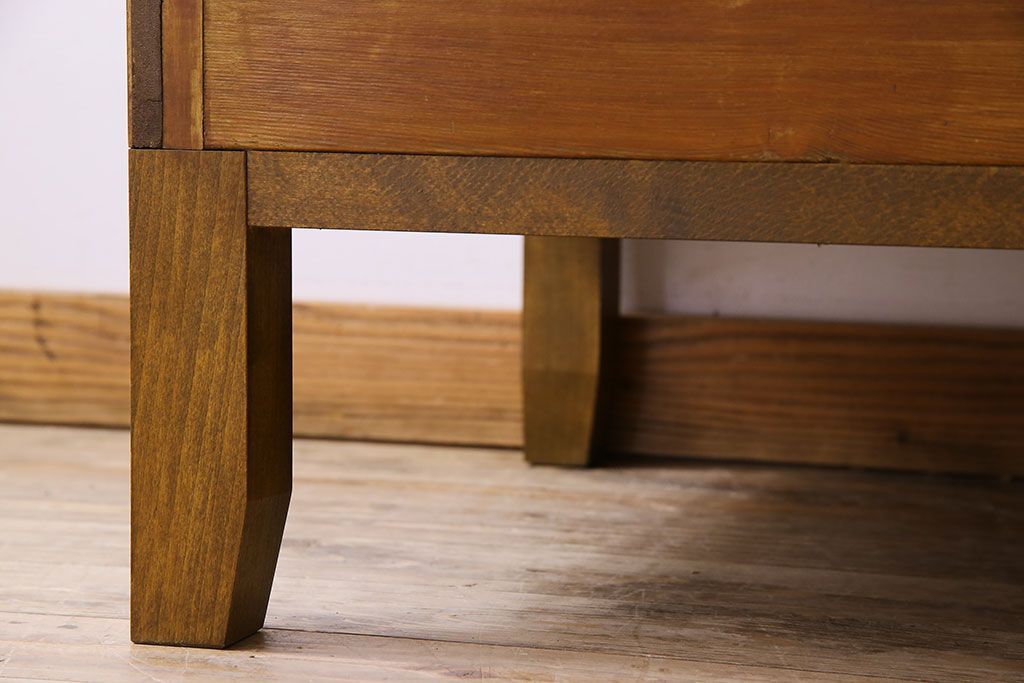 アンティーク家具　脚付き!シンプルなアンティークガラスケース(ショーケース)(2)