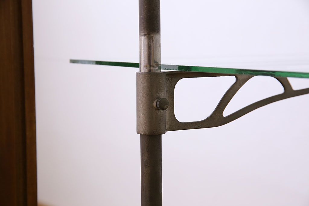 アンティーク家具　脚付き!シンプルなアンティークガラスケース(ショーケース)(2)