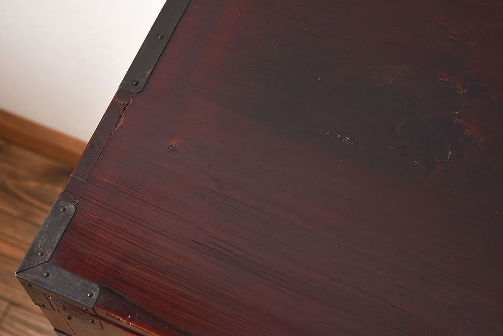 アンティーク家具　和モダン　大正期　一本物　アンティーク松本箪笥(衣装箪笥)