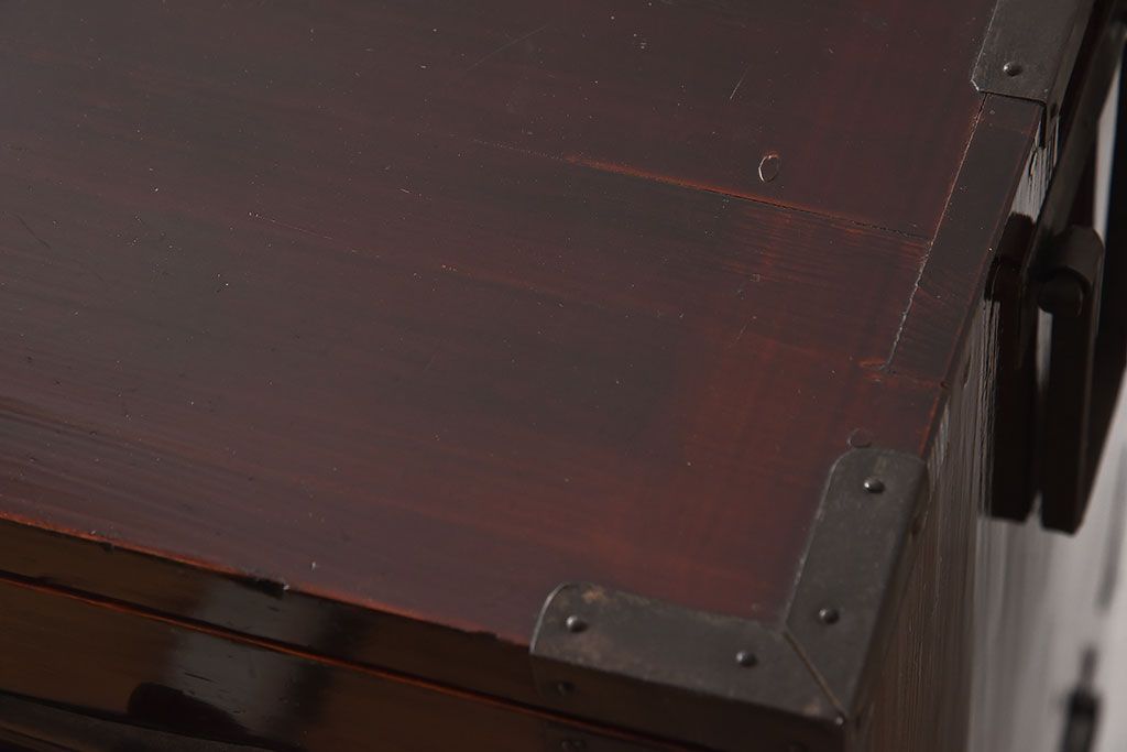 アンティーク家具　和モダン　大正期　一本物　アンティーク松本箪笥(衣装箪笥)