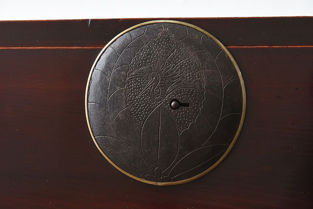 アンティーク家具　和モダン　大正期　一本物　アンティーク松本箪笥(衣装箪笥)