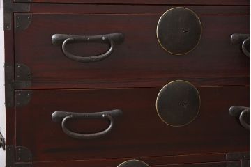 アンティーク家具　和モダン　大正期　一本物　アンティーク松本箪笥(衣装箪笥)