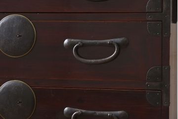 アンティーク家具　和モダン　大正期　一本物　アンティーク松本箪笥(衣装箪笥)