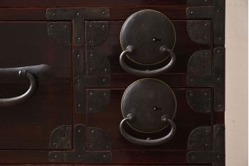 アンティーク家具　和モダン　大正期　一本物　アンティーク松本箪笥(衣装箪笥)