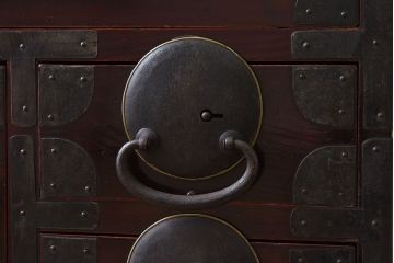 アンティーク家具　和モダン　大正期　一本物　アンティーク松本箪笥(衣装箪笥)