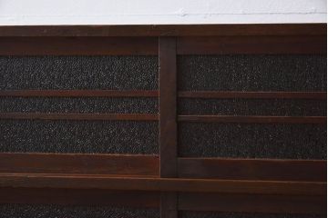 レトロ家具　昭和期　レトロ　ダイヤガラス!アンティーク収納棚