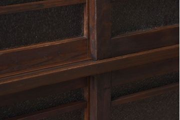 レトロ家具　昭和期　レトロ　ダイヤガラス!アンティーク収納棚