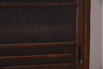 レトロ家具　昭和期　レトロ　ダイヤガラス!アンティーク収納棚