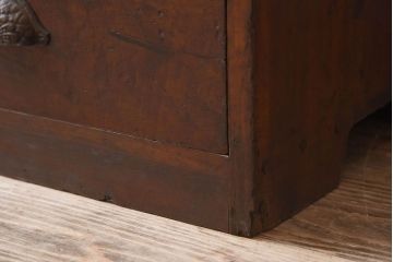 レトロ家具　昭和期　レトロ　ダイヤガラス!アンティーク収納棚