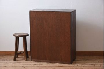 レトロ家具　昭和期　レトロ　ダイヤガラス!アンティーク収納棚