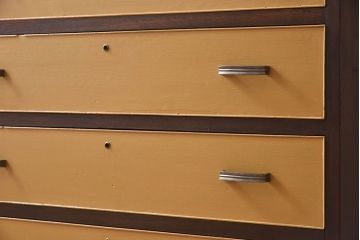 レトロ家具　昭和レトロなペイントチェスト　和製アンティーク