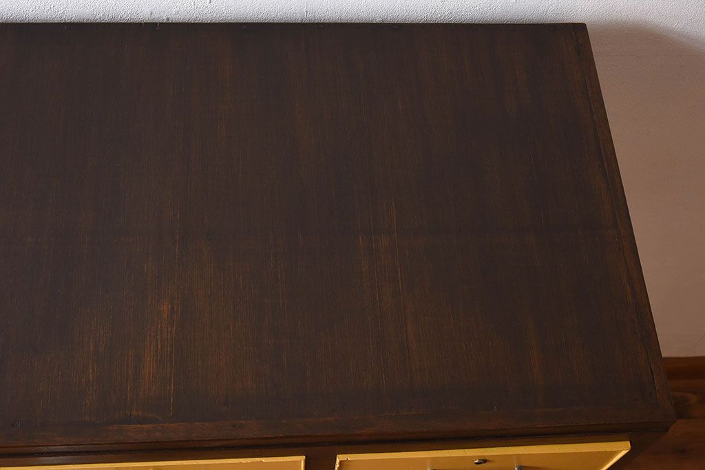 レトロ家具　昭和レトロなペイントチェスト　和製アンティーク