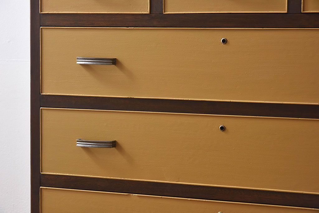 レトロ家具　昭和レトロなペイントチェスト　和製アンティーク